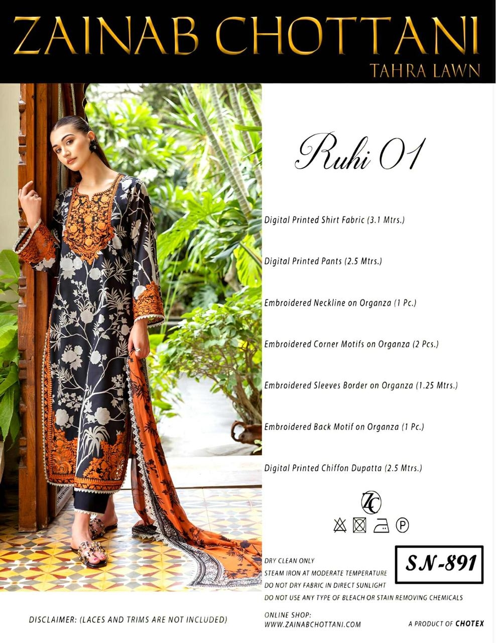 Zainab Inspired 891 Black (Bangladesh)  - Black