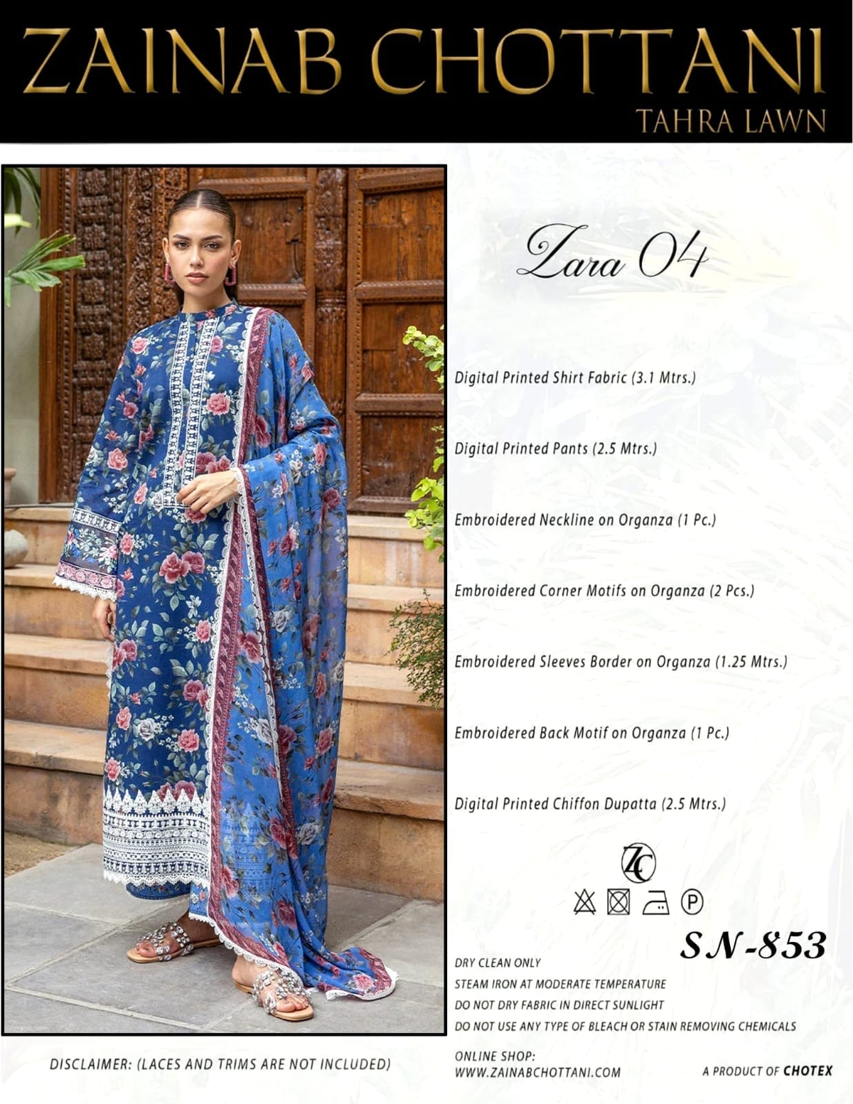 Zainab Chottani Inspired 853bc - Blue