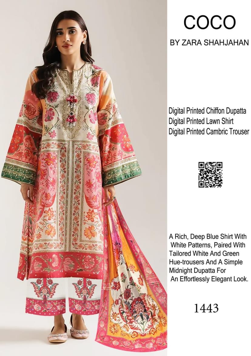  Coco prints by zarashahajahan inspired 1443  pink cp